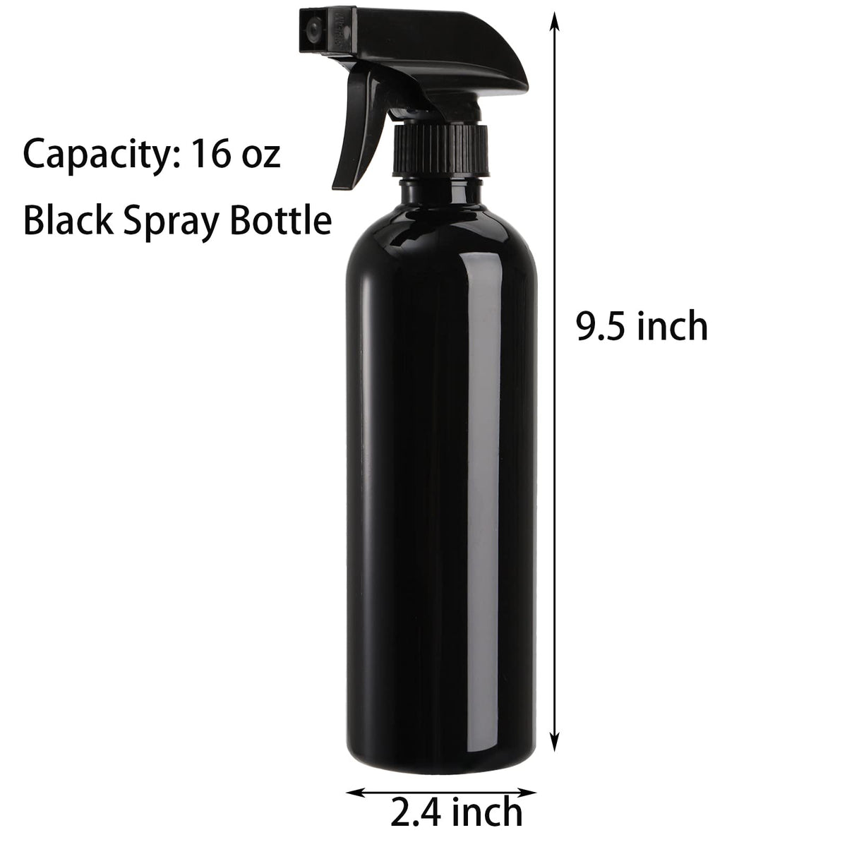 TOPZEA 16oz black sprayer nozzle demonstrates adjustable mist and stream for different tasks.