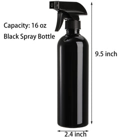 TOPZEA 16oz black sprayer nozzle demonstrates adjustable mist and stream for different tasks.