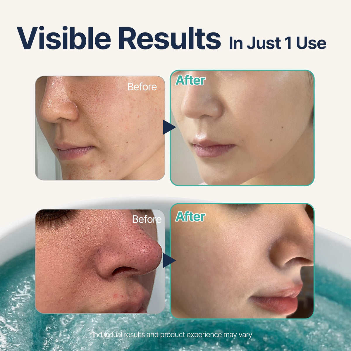 Torhop Saunan mask tube on bathroom counter with spa setup.
