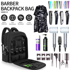TORIBIO barber bag backpack back padding and pearl cotton strap cushioning for comfort.
