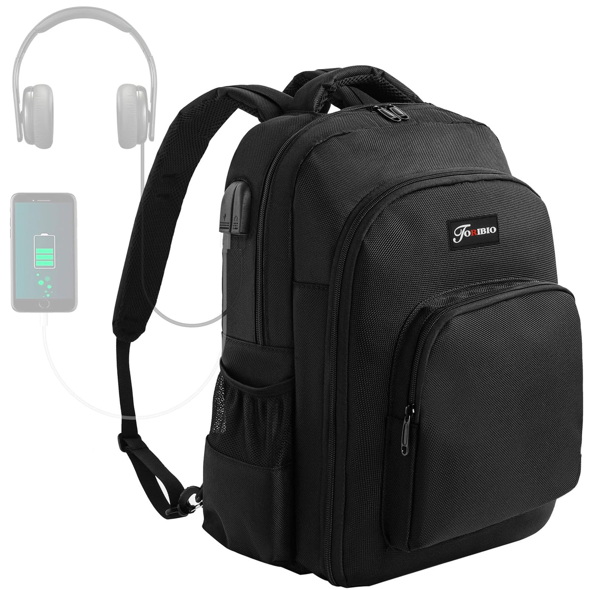 TORIBIO bag black finish complements a professional look in any salon.