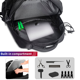 TORIBIO bag exterior USB-port for convenient device charging while working.