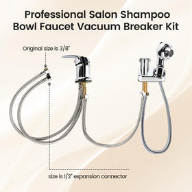 Toriexon shampoo bowl sprayer hose provides flexible reach for efficient rinsing