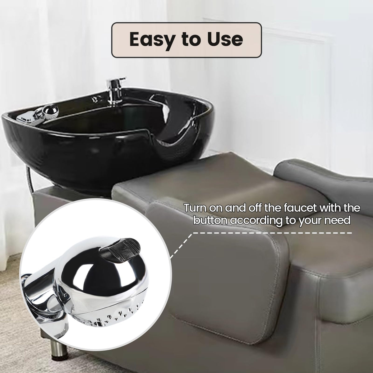 Toriexon shampoo sprayer included for quick pre-washes and thorough rinses
