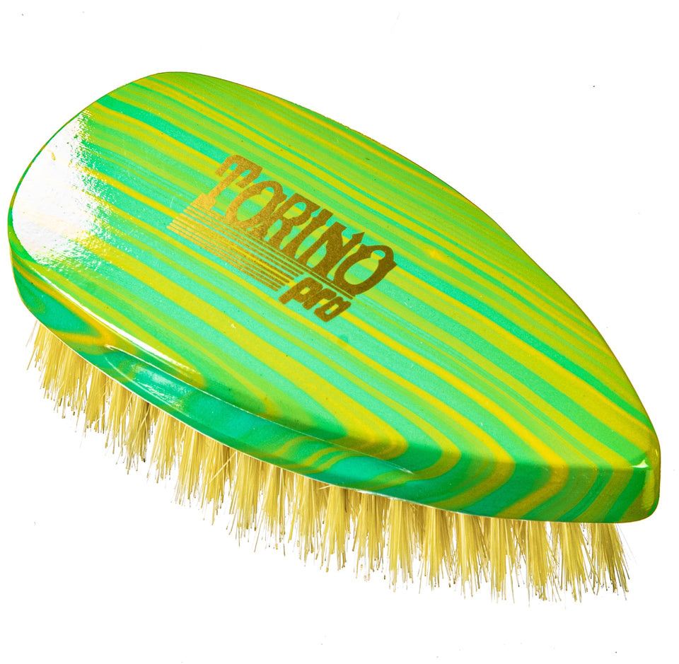 Torino Pro Wave Brush #242 pointy palm grip for precision during brushing sessions.