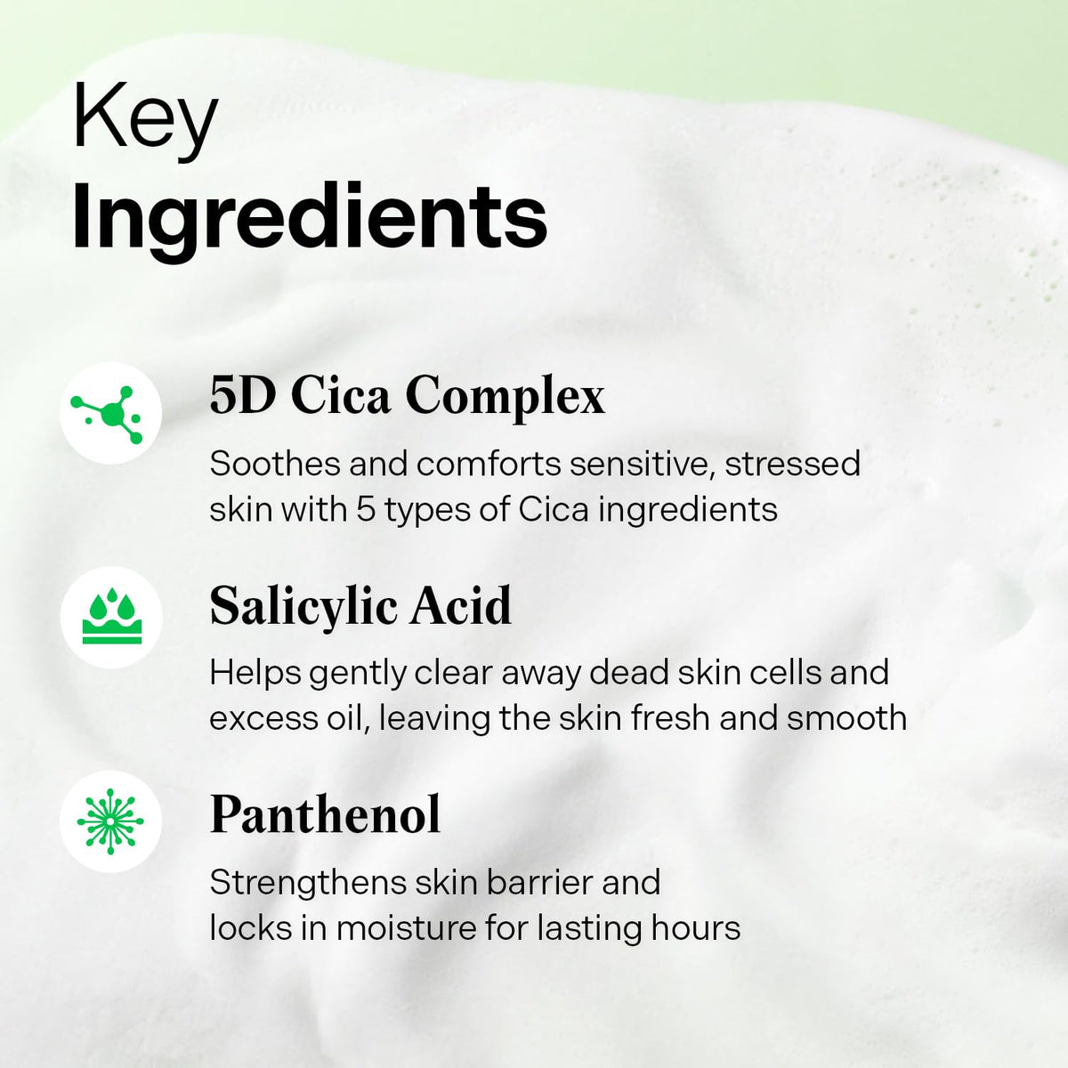 Torriden Balanceful 5D CICA complex provides calming care for irritated skin.