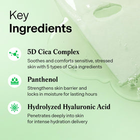 Essence delivery from the Torriden mask onto the skin for hydration.