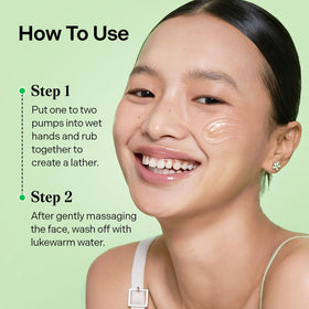Torriden Balanceful Cleansing Gel Centella illustration, five Centella derivatives calm skin.