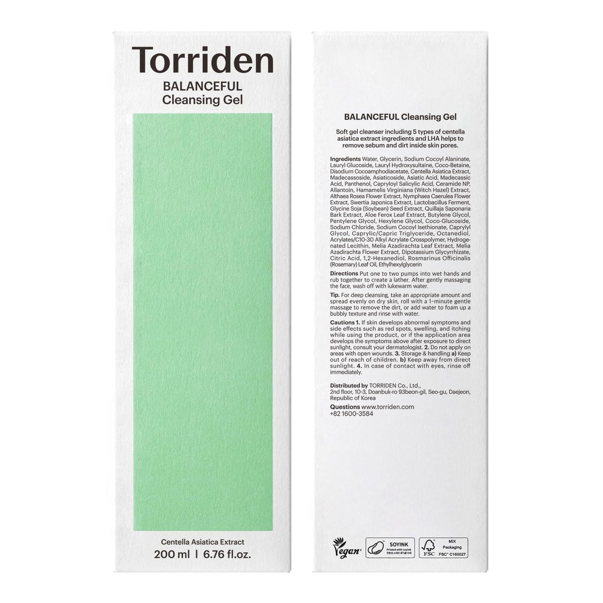 Torriden Balanceful Cleansing Gel routine image, suitable for sensitive and acne-prone skin.