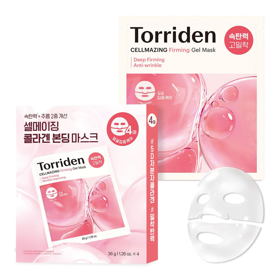 Torriden Cellmazing embossed gel mask closeup for snug fit and better absorption.