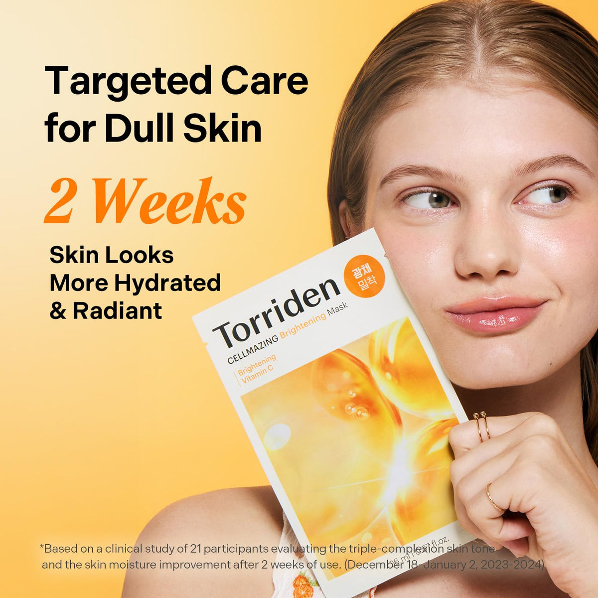 Torriden CELLMAZING Vita C Mask highlights niacinamide and glutathione for balanced tone.