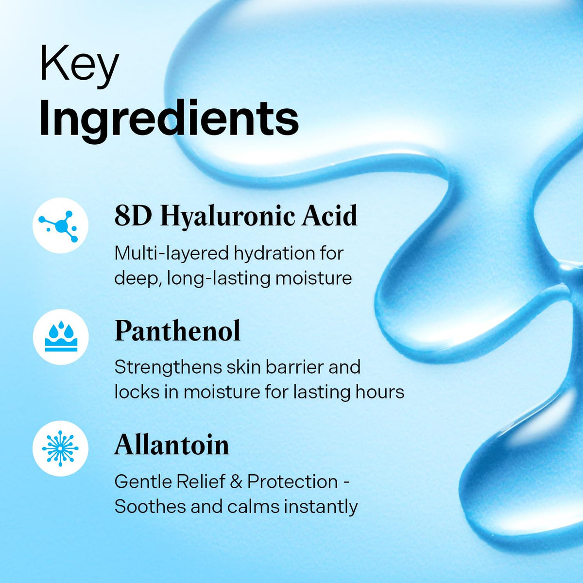 Eight hyaluronic acids in Torriden DIVE IN for deep hydration