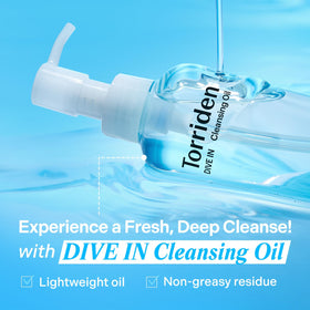 Torriden DIVE IN cleansing oil helps control sebum for balanced skin