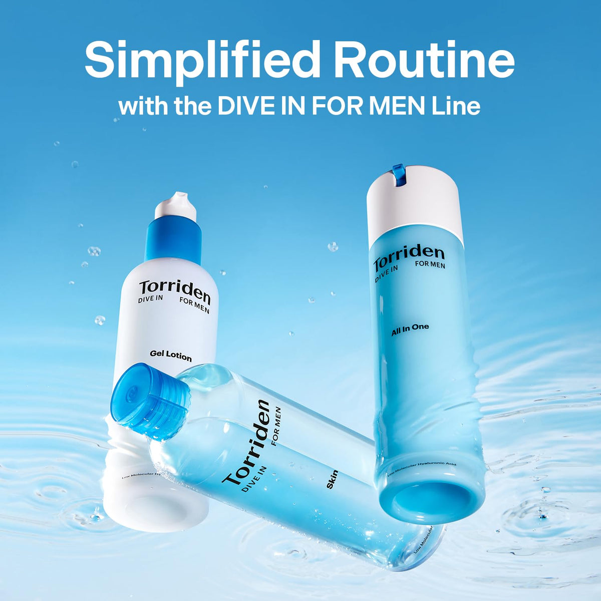 Torriden Dive In for Men daily use routine scene demonstrates easy incorporation.