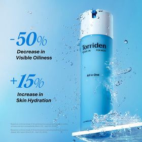 Torriden Dive In for Men vegan clean beauty branding highlights cruelty-free ingredients.