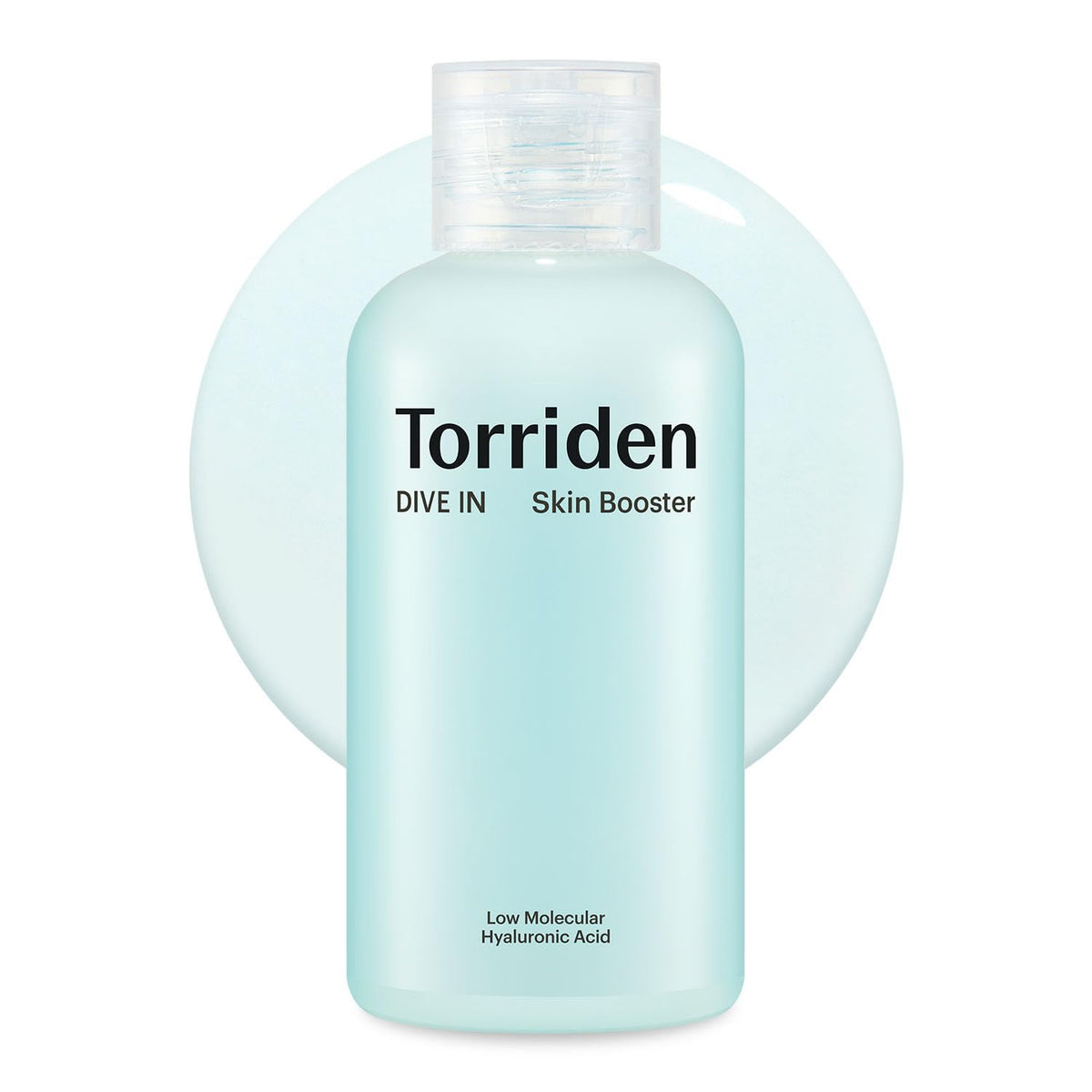 Torriden Dive In Skin Booster bottle closeup highlighting deep hydration for dry skin.