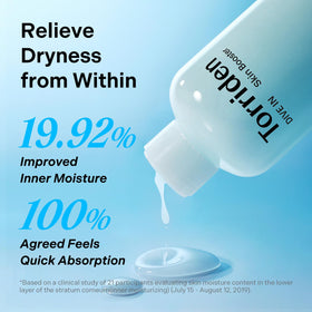 Torriden Dive In Skin Booster recyclable packaging emphasizes sustainability.