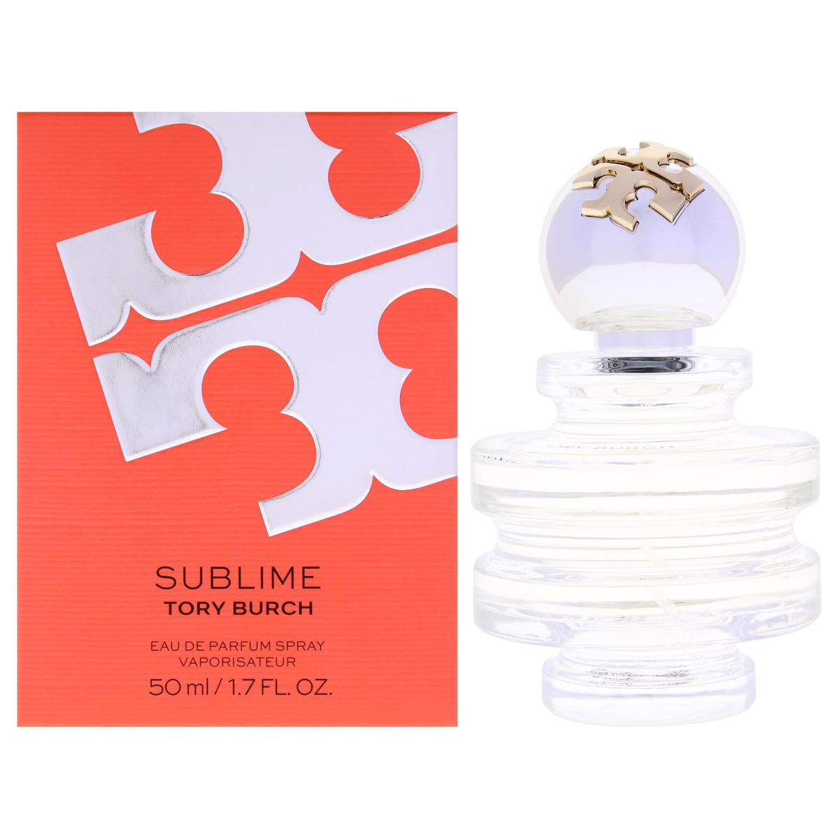 Tory Burch Sublime bottle front showing elegant design for everyday wear