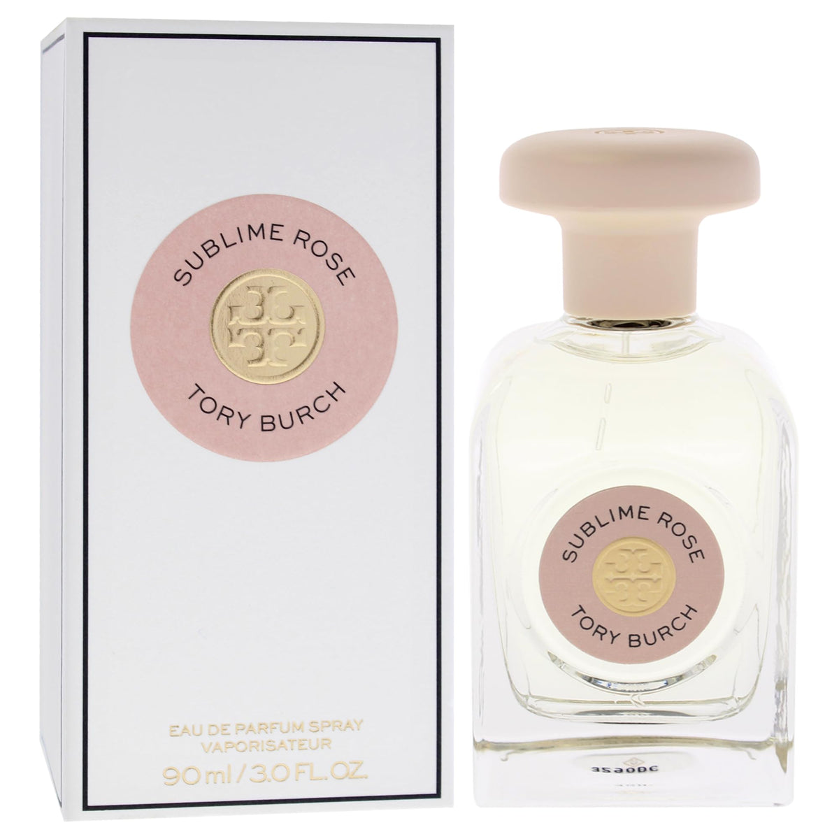 Tory Burch Sublime Rose cap close-up showcasing premium craftsmanship