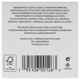Tory Burch Sublime Rose spray nozzle close-up emphasizing easy application
