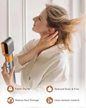 TOSAGE nozzle side view highlighting airflow vents for fast drying.