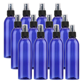 Tosnail 12-pack blue 8oz bottle top view, ideal for labeling and color coding.