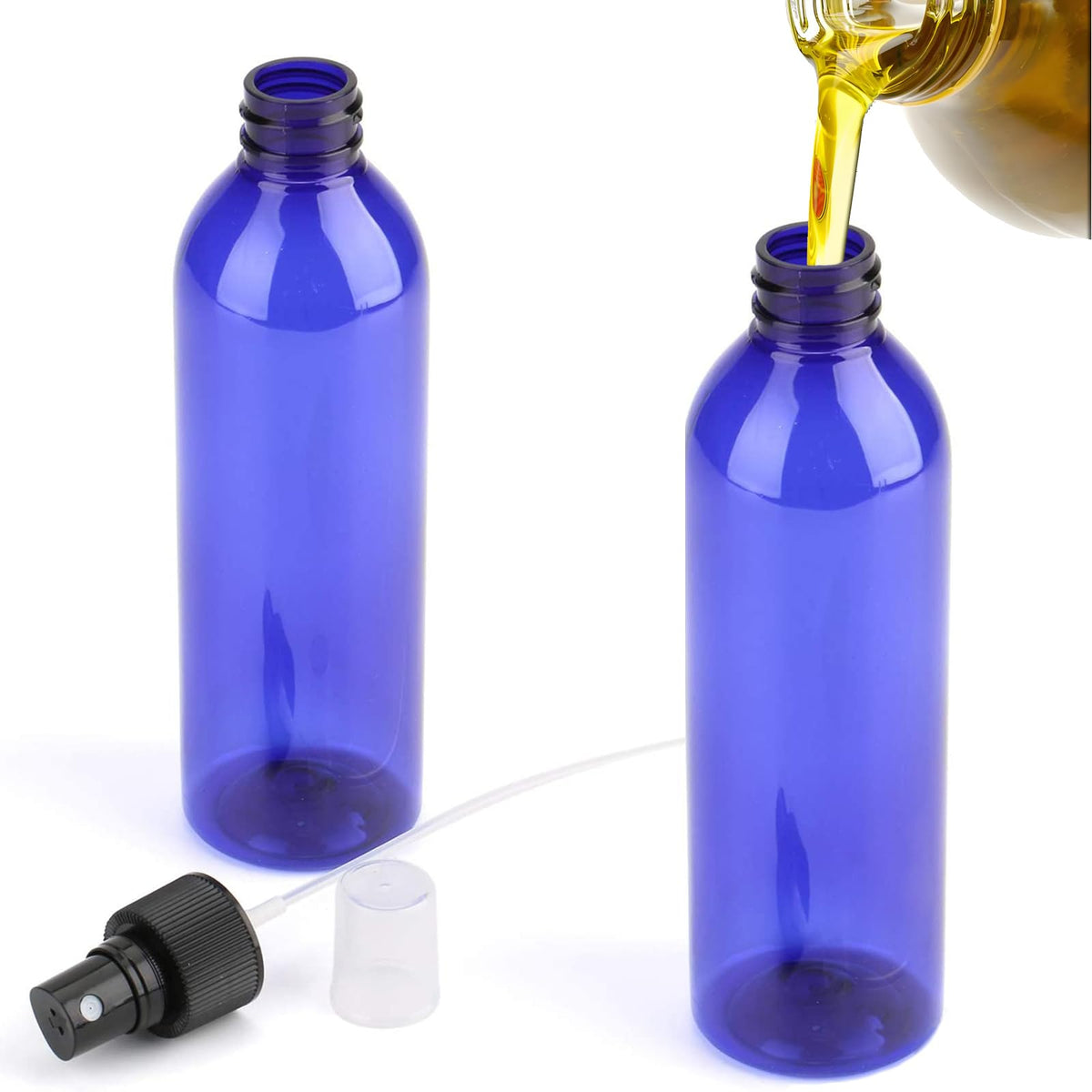 Tosnail blue PET bottle BPA-free with UV protection to preserve ingredients.