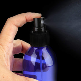Tosnail blue bottles color-coded for efficient DIY product organization.