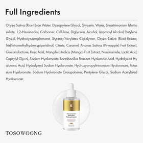 TOSOWOONG White Rice Peeling Ampoule hand application for gentle exfoliation