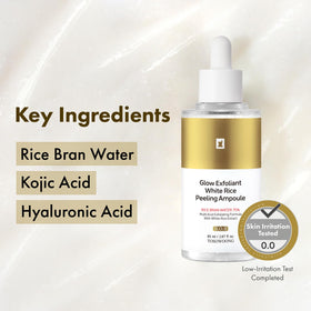 TOSOWOONG White Rice Peeling Ampoule packaging back with ingredients notes