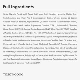 TOSOWOONG daily-use cleanser for sensitive skin leaves skin refreshed after wash.