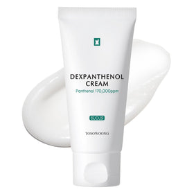 Tosowoong Dexpanthenol Cream jar closeup showing rich hydration for dry skin