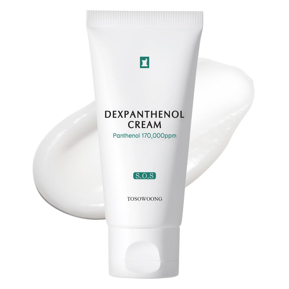 Tosowoong Dexpanthenol Cream jar closeup showing rich hydration for dry skin
