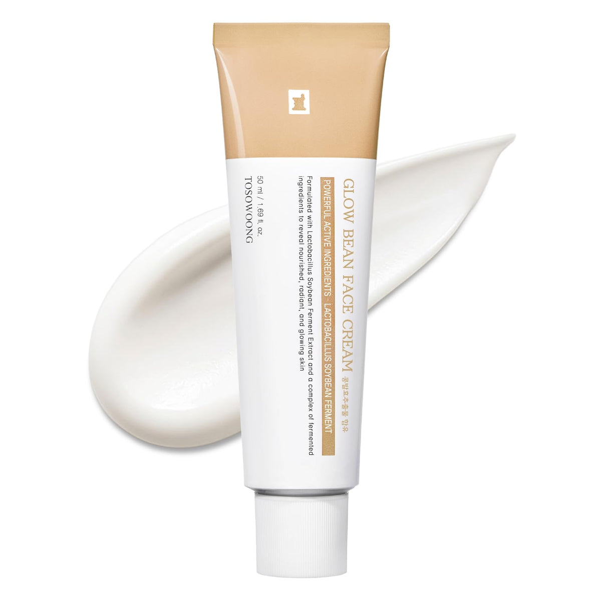 Tosowoong Glow Bean Face Cream bottle for quick hydration and radiant complexion.