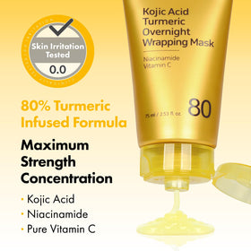 TOSOWOONG Kojic Acid Turmeric Overnight Wrap Mask packaging signals premium ritual.
