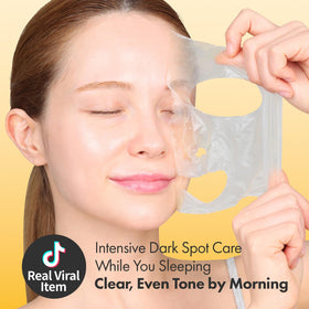 TOSOWOONG Kojic Acid Turmeric Overnight Wrap Mask peel-off morning reveal.
