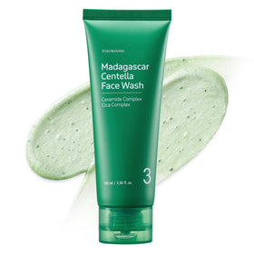 TOSOWOONG Madagascar Centella face wash foam mochi texture deep cleans pores.