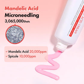 Texture closeup of TOSOWOONG Real Mandelic Acid Cream shows creamy consistency