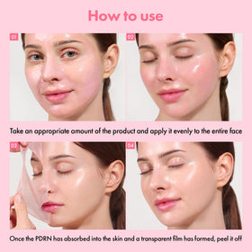 TOSOWOONG Real Pink PDRN Fit mask peel-off demonstrates firming and texture refinement.