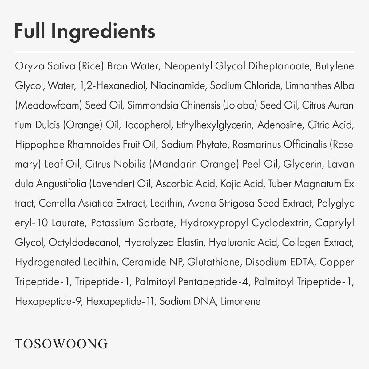 TOSOWOONG Rice Glow Spray Serum travel packaging for on-the-go use.