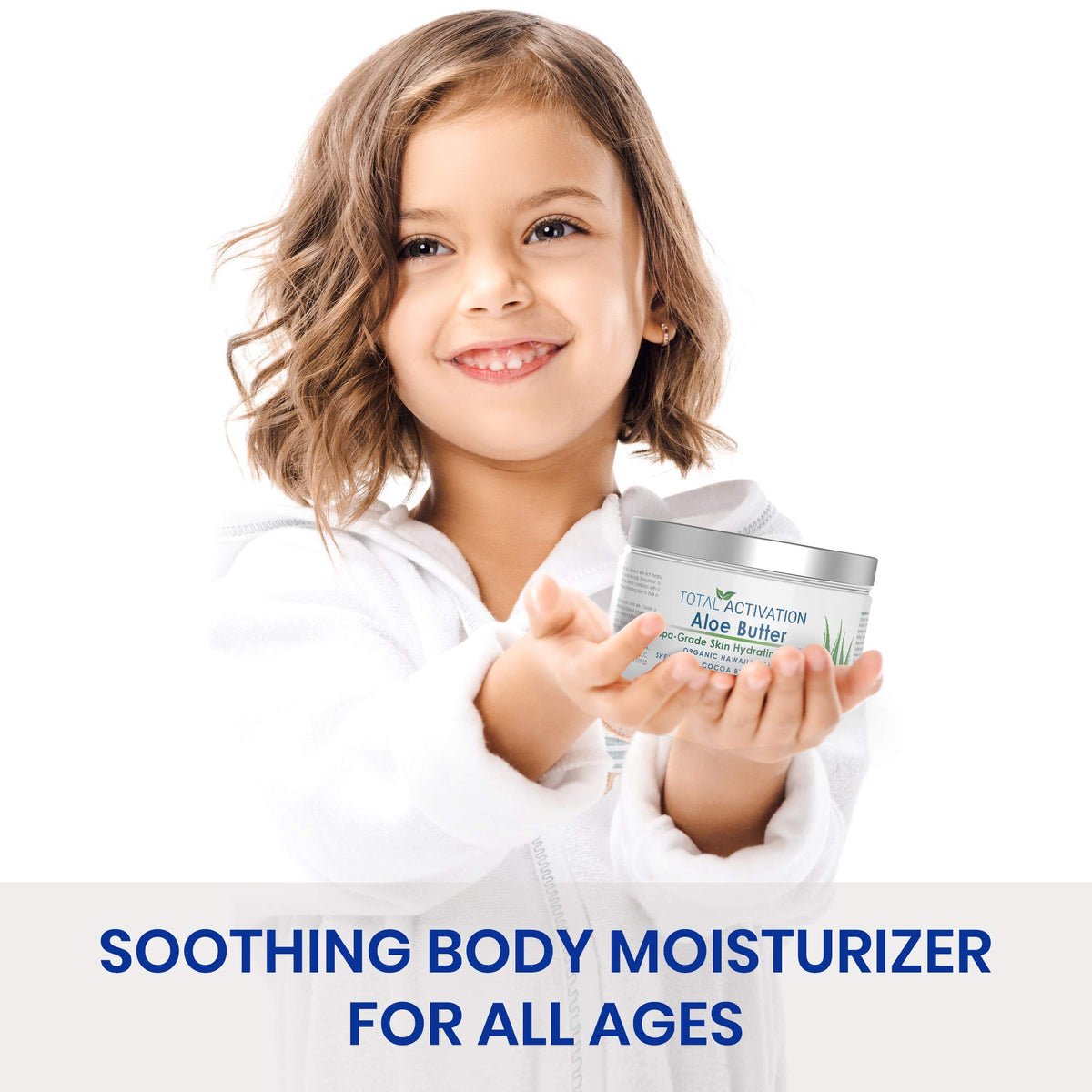 Total Activation Hawaiian Aloe Kids Friendly Use demonstrating family care