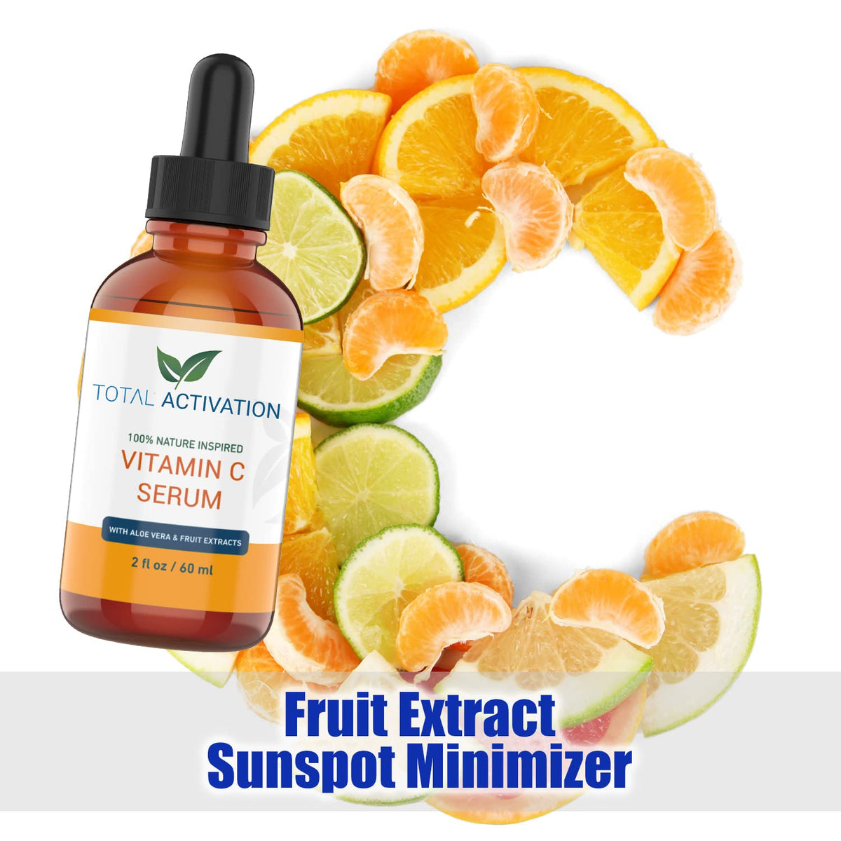 Total Activation Vitamin C Serum application drops for easy daily use and smooth skin.