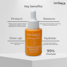 Totemica Vitamin C Serum texture close-up showing lightweight, fast-absorbing formula.