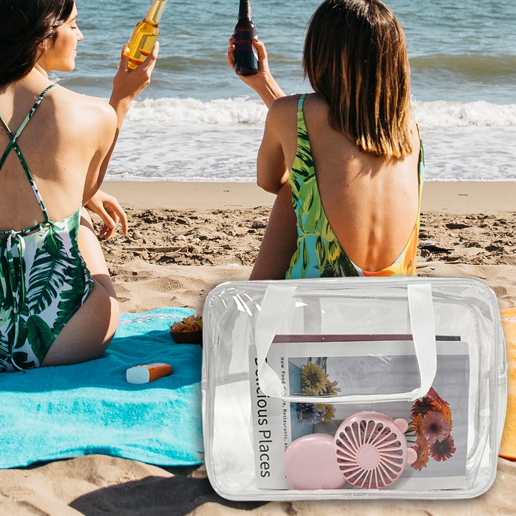 TotePrint transparent organizer pouch ready for bathroom storage and organization.