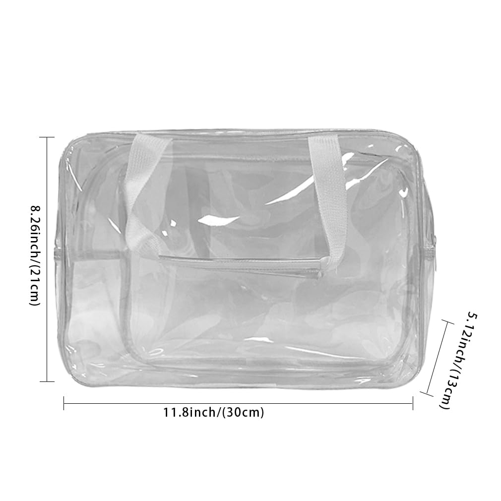 TotePrint clear travel pouch ideal for packing toiletries and cosmetics on the go.
