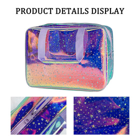 TotePrint large-capacity makeup pouch keeps essentials organized during trips.