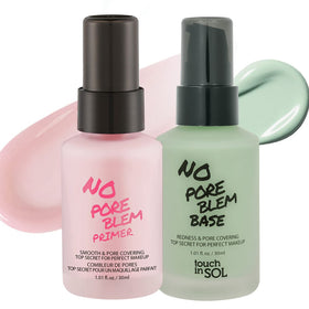Touch In Sol No Pore Blem Primer bottle with pore-minimizing base for smoother skin