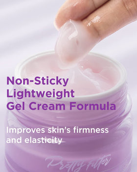 Touch in Sol Pretty Filter Waterful Glow Cream ingredients close-up with hydrating actives.