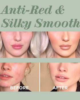 Touch In Sol swatch on skin reveals natural green tint calming redness