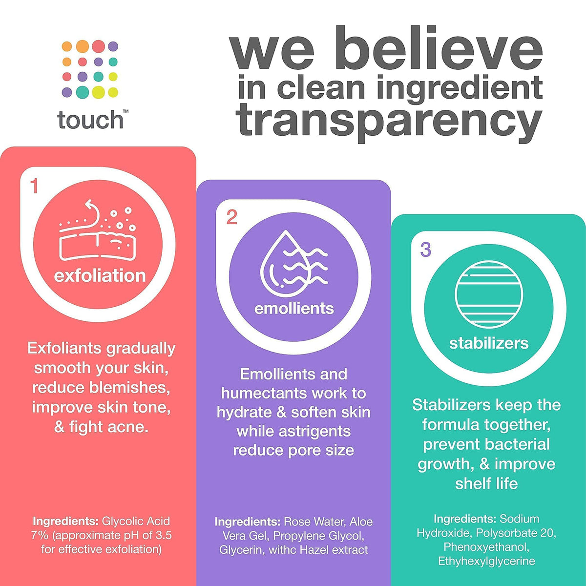 TOUCH USA-made toner packaging closeup signals quality and safety standards.